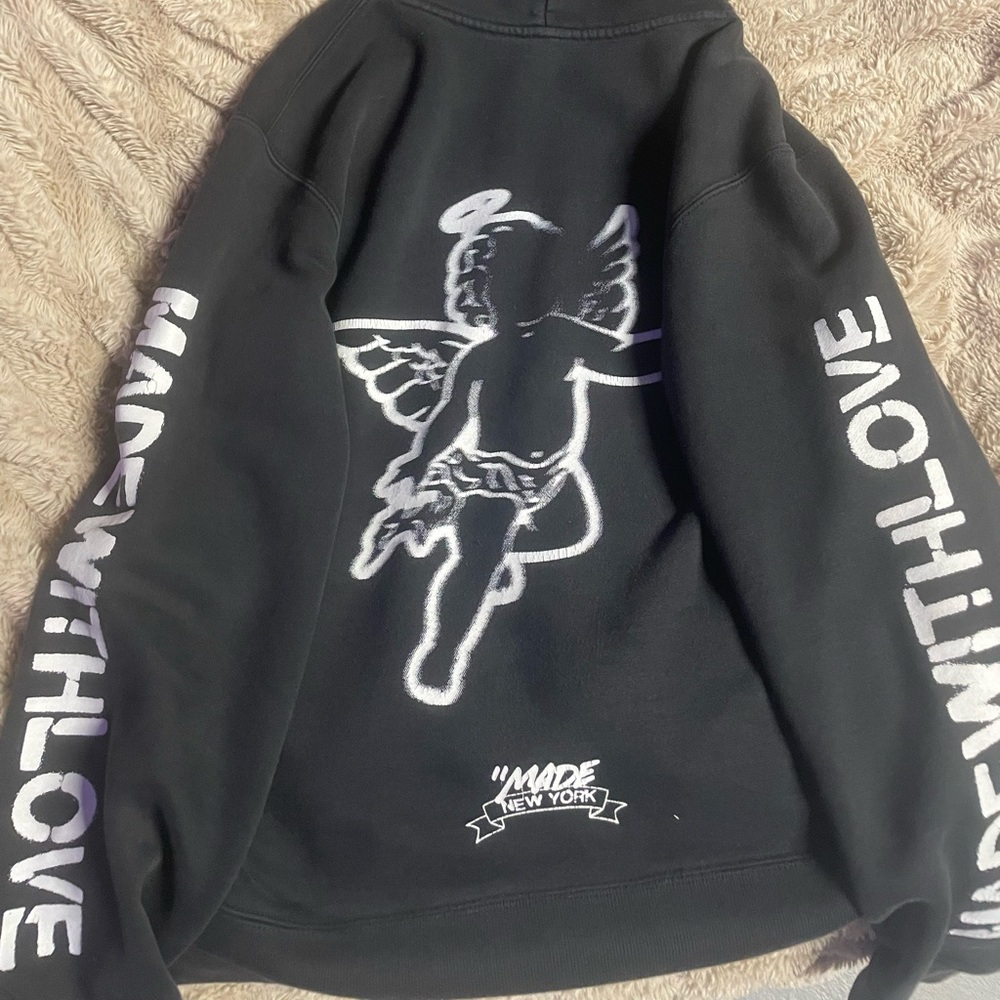 Made with love black New York hoodie